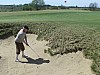 2018-04-22 Sand Valley Golf Resort, hål 14, Håkan Falk med pluggad boll